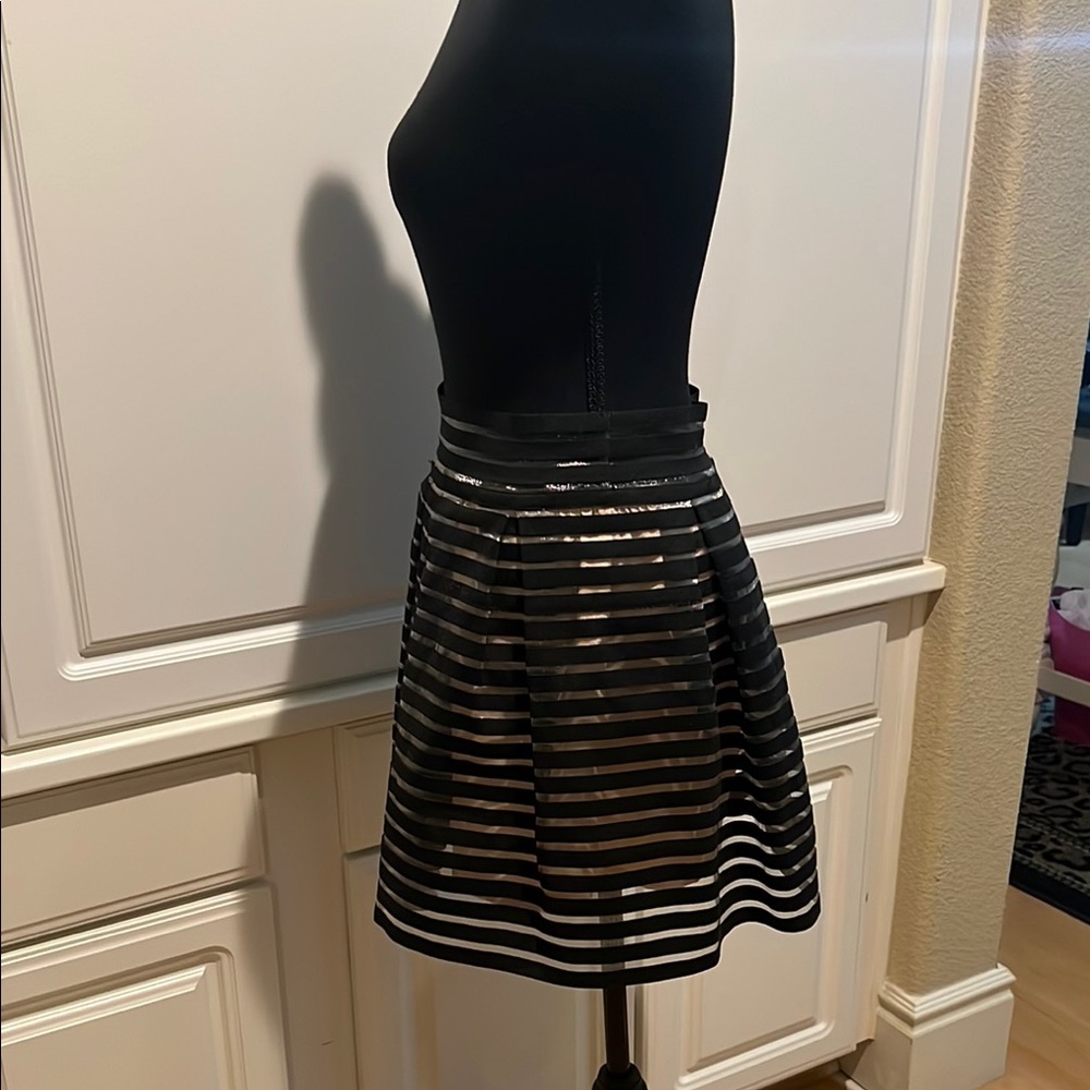 Forever 21 Black & Gold Pleated Mini Skirt - Picture 2 of 7
